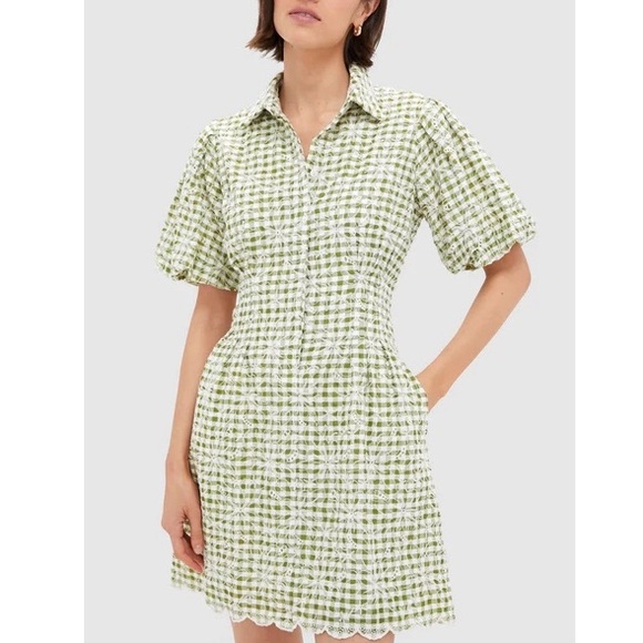Tuckernuck Dresses & Skirts - Tuckernuck Green and White Checkered Dress
